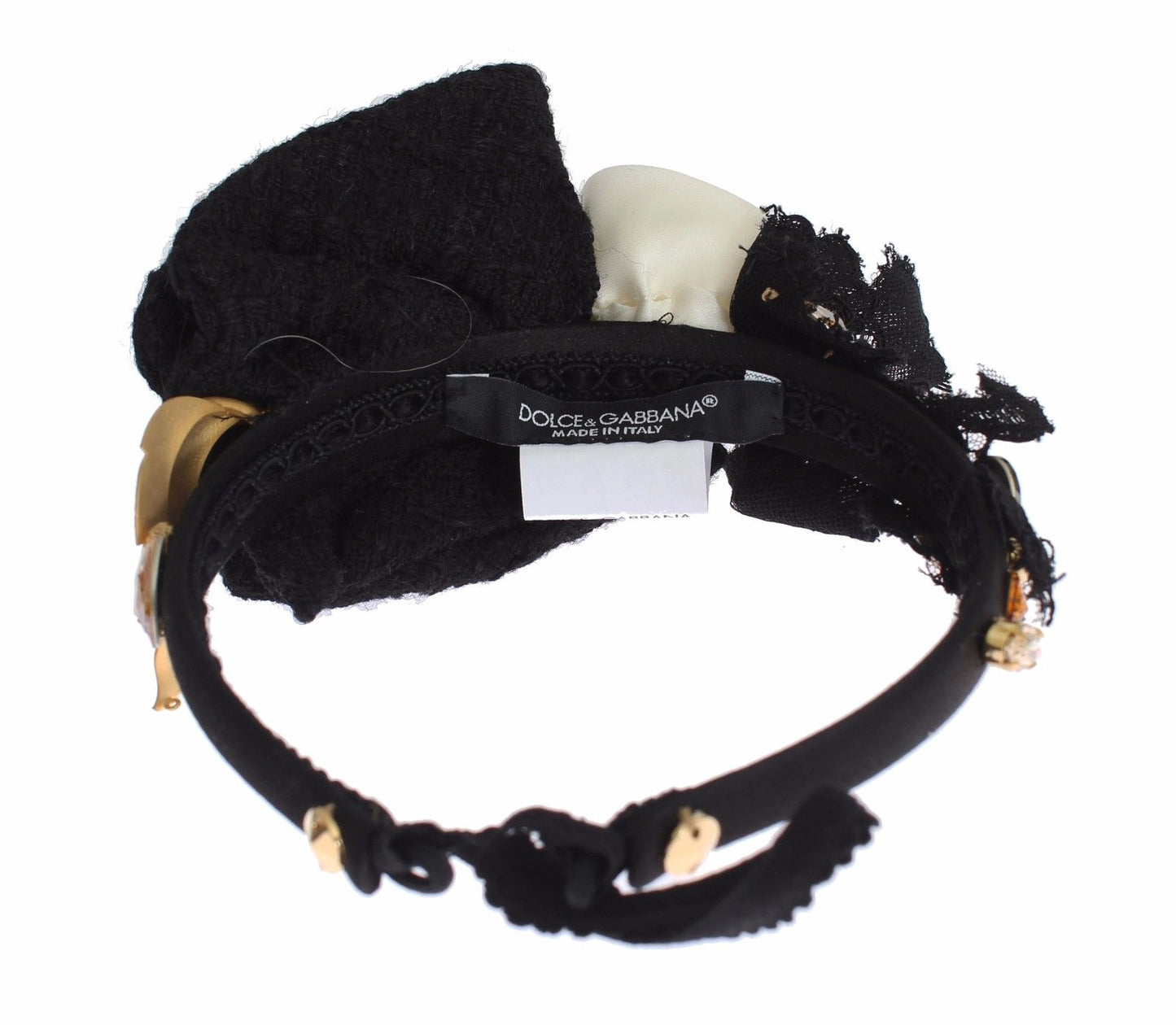 Diadem Stirnband Tiara Weiß Rose Kristall Haar Gold