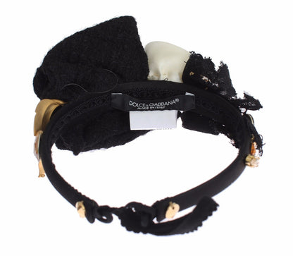 Diadem Stirnband Tiara Weiß Rose Kristall Haar Gold