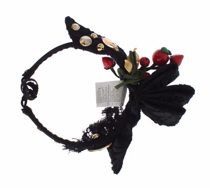 Diadem Stirnband Tiara Beere Frucht Kristall Schleife Haar