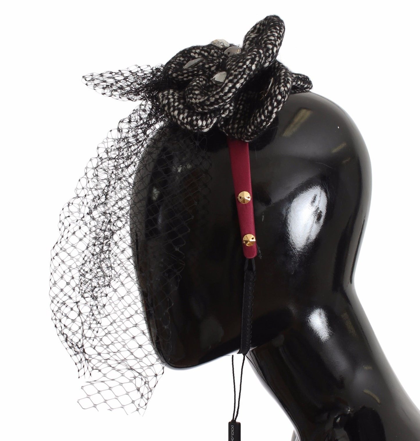 Diadem Stirnband Tiara Schwarz Floral Fascinator Haar Gold