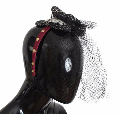Diadem Stirnband Tiara Schwarz Floral Fascinator Haar Gold