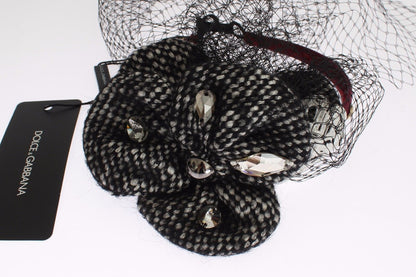 Diadem Stirnband Tiara Schwarz Floral Fascinator Haar Gold