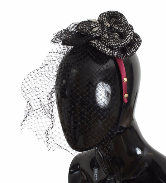 Diadem Stirnband Tiara Schwarz Floral Fascinator Haar Gold