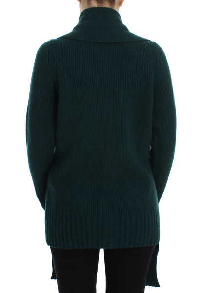 Grüner Strick-Cardigan aus Kaschmir