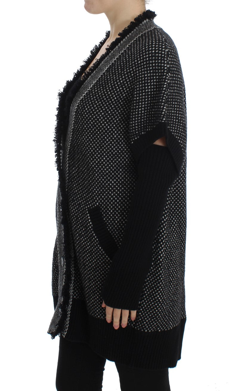 Graue Strickjacke aus Kaschmir