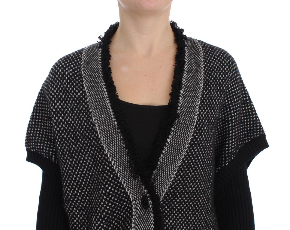 Graue Strickjacke aus Kaschmir