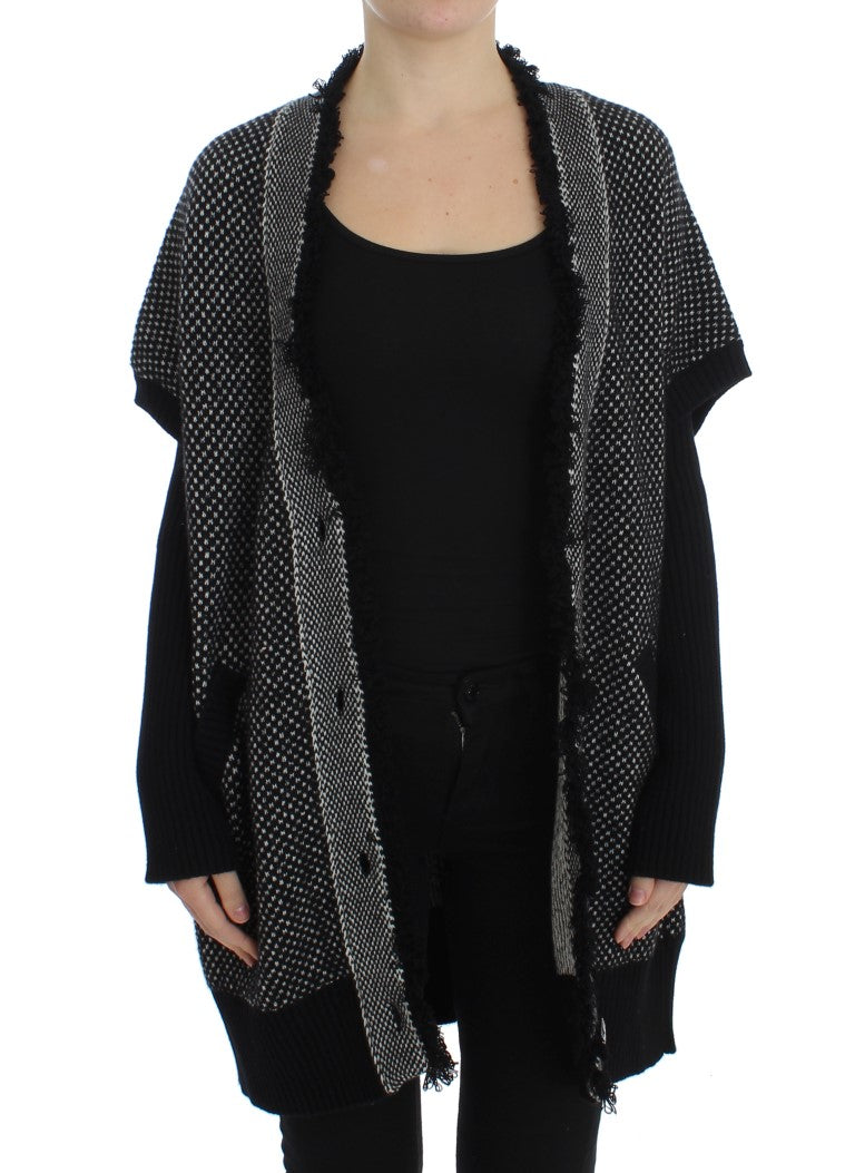 Graue Strickjacke aus Kaschmir