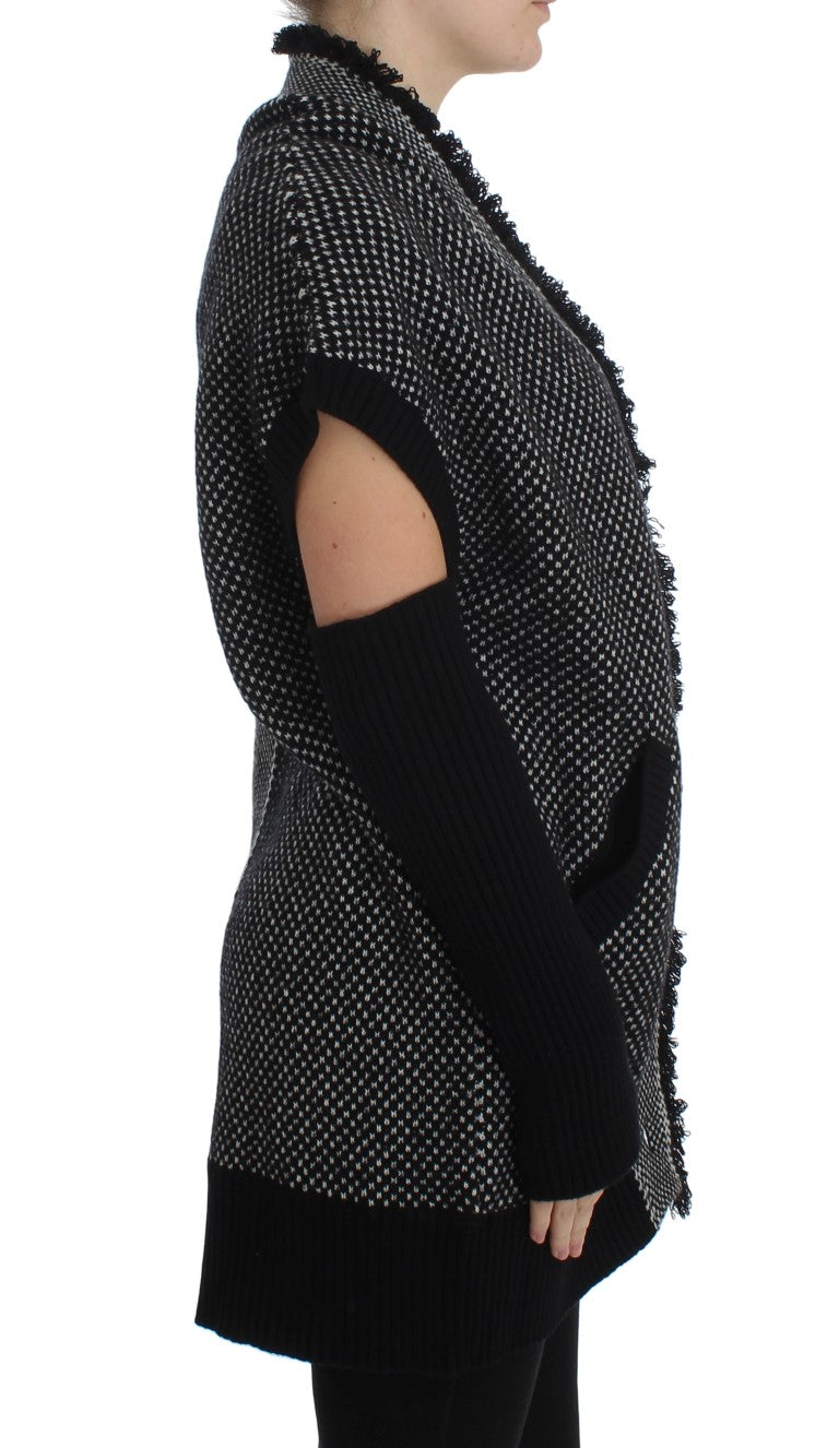 Graue Strickjacke aus Kaschmir