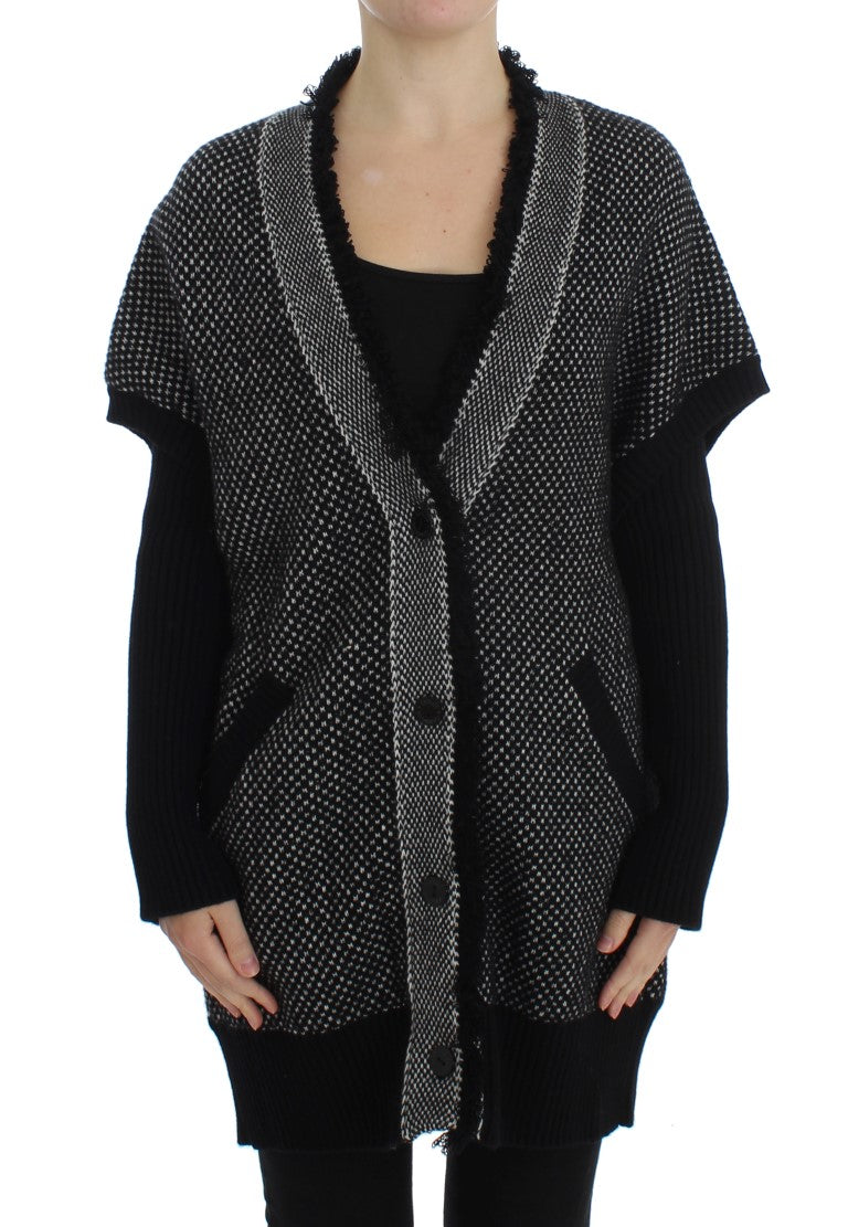 Graue Strickjacke aus Kaschmir