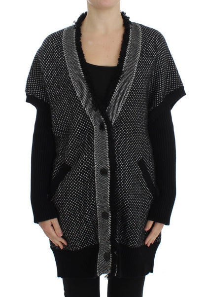 Graue Strickjacke aus Kaschmir