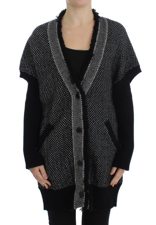 Graue Strickjacke aus Kaschmir