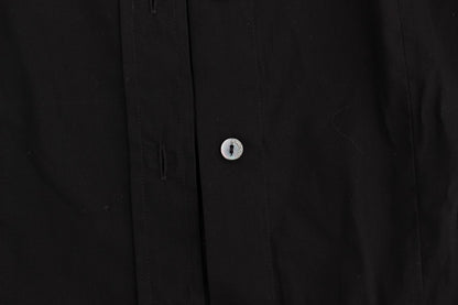 Schwarzes Baumwollshirt-Top