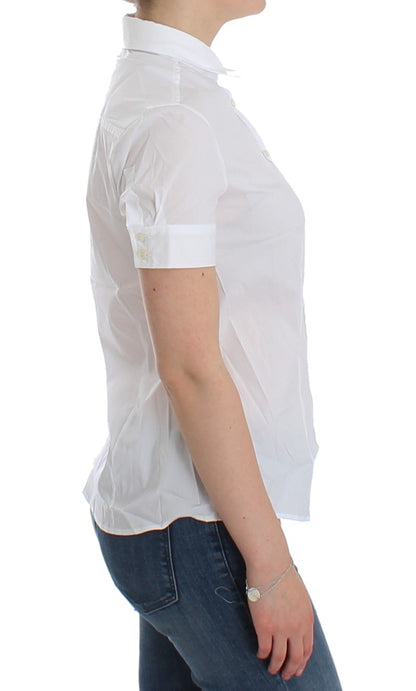 Weißes Baumwollshirt Top