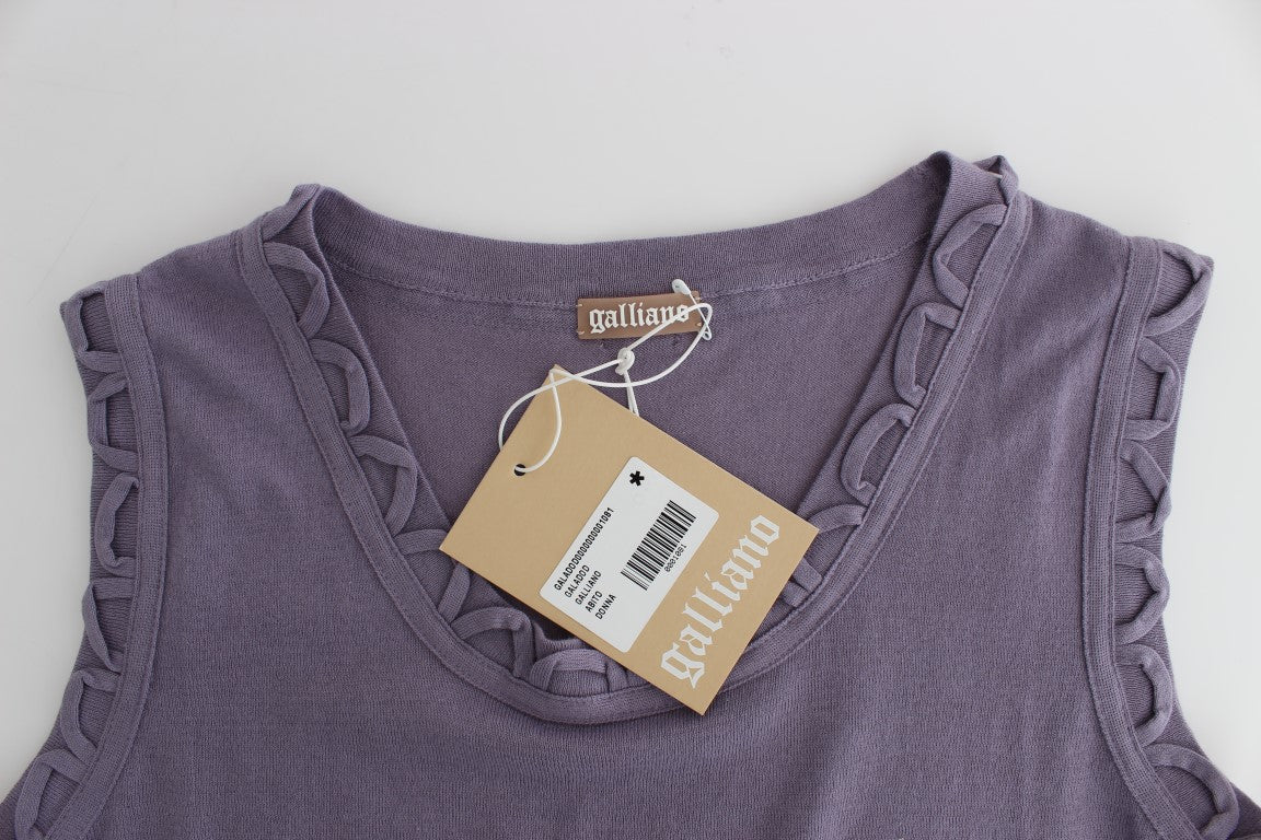 Lila Kleid aus Baumwolljersey