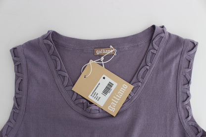 Lila Kleid aus Baumwolljersey