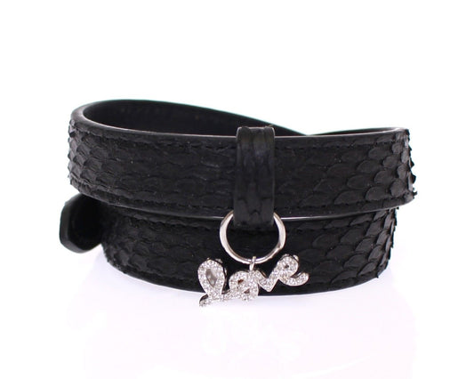 Schlangenhaut CZ LOVE 925 Silberarmband