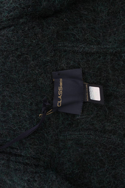 Grüner Mohair-Strickcardigan