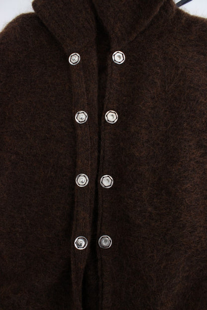 Braune Strickjacke aus Mohair