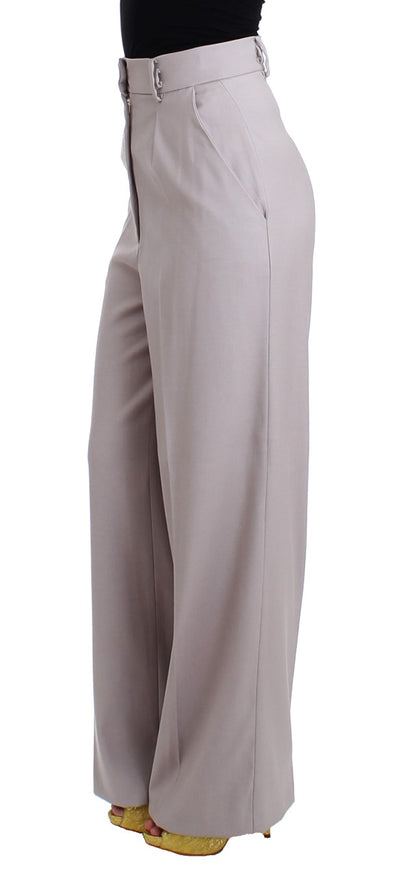 Graue Hose mit hoher Taille