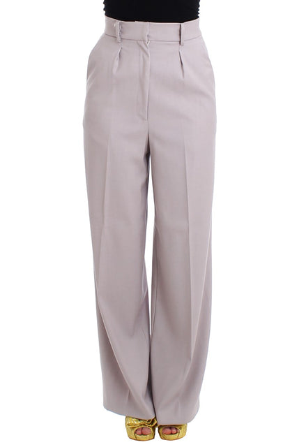 Graue Hose mit hoher Taille