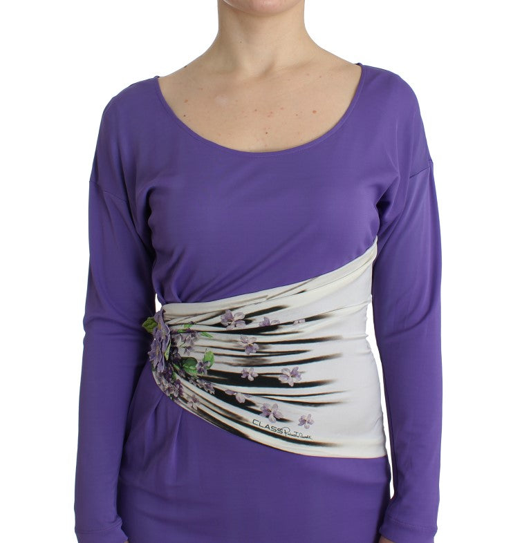 Lila langärmeliges Kleid