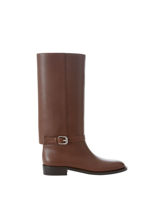 Tabakstiefel aus Leder mit Schnallenverzierung