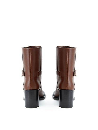 Braune Lederstiefeletten