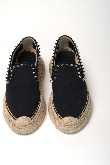 Obscur Schwarz Plateau Espadrille Espadrille Schuhe