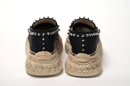 Obscur Schwarz Plateau Espadrille Espadrille Schuhe