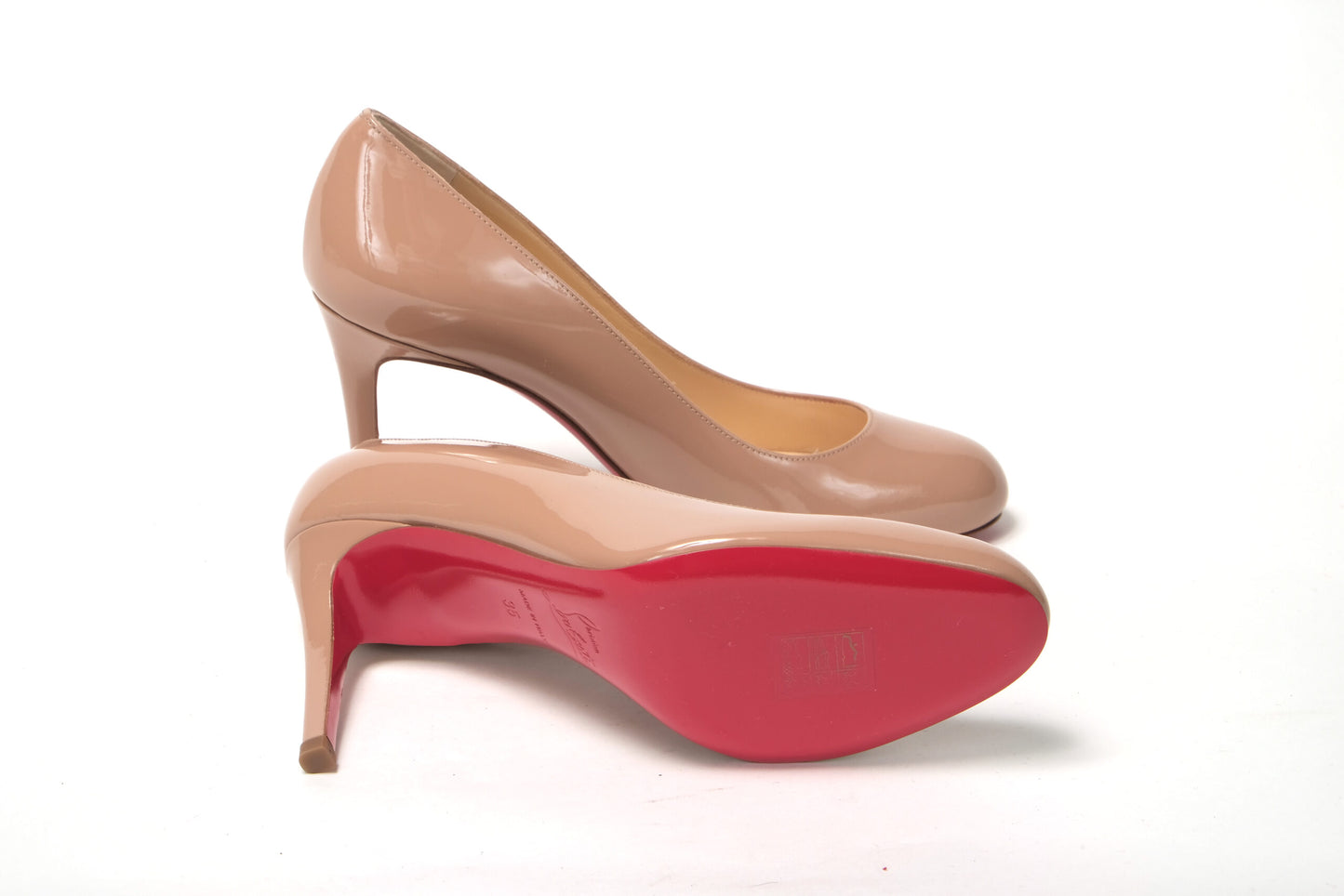 Nude runde Zehe hoher Pump-Schuh