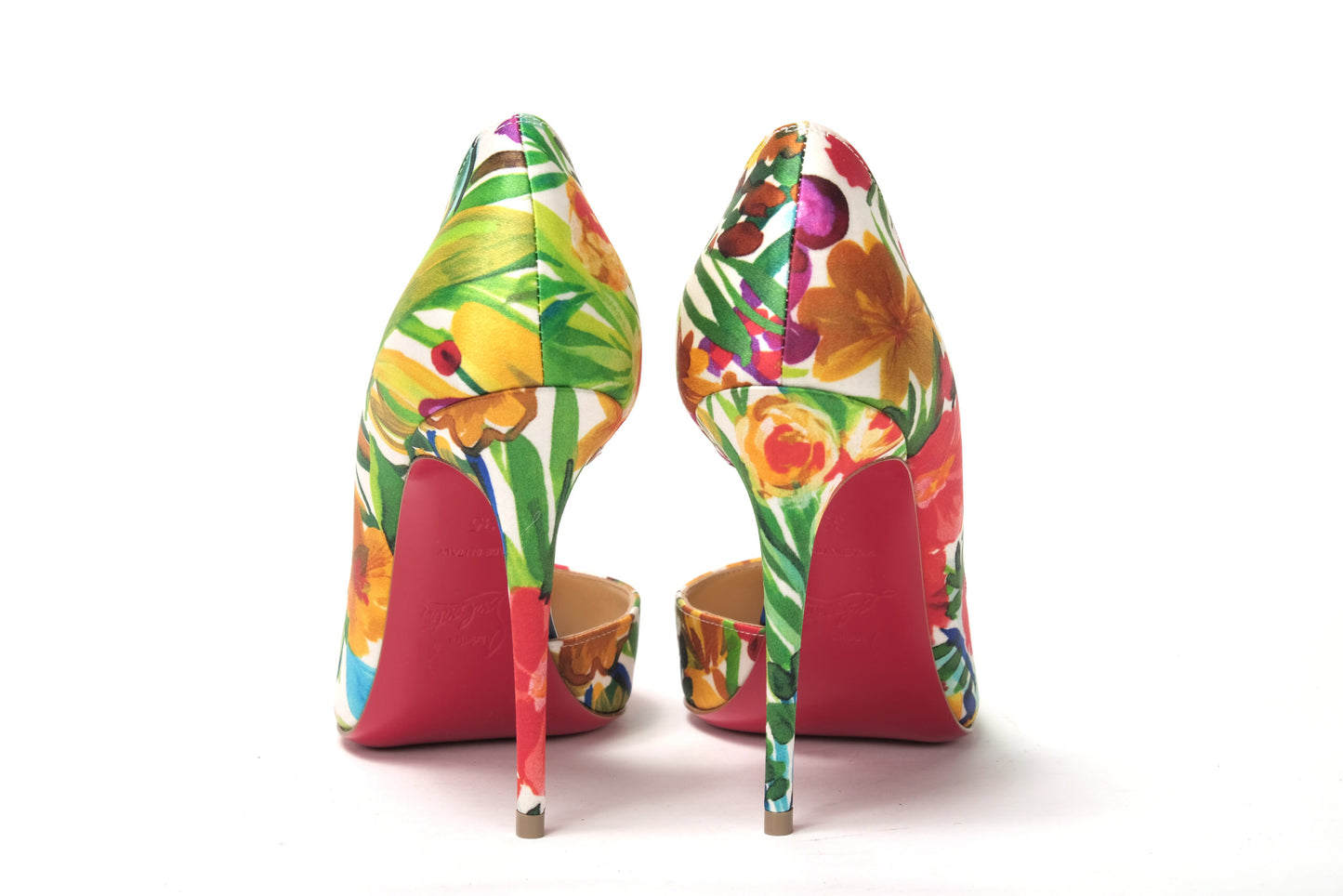Multicolor Blume gedruckt High Heels Pumps Schuhe