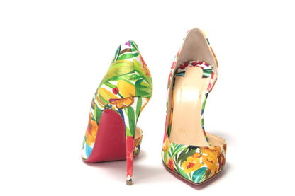 Multicolor Blume gedruckt High Heels Pumps Schuhe