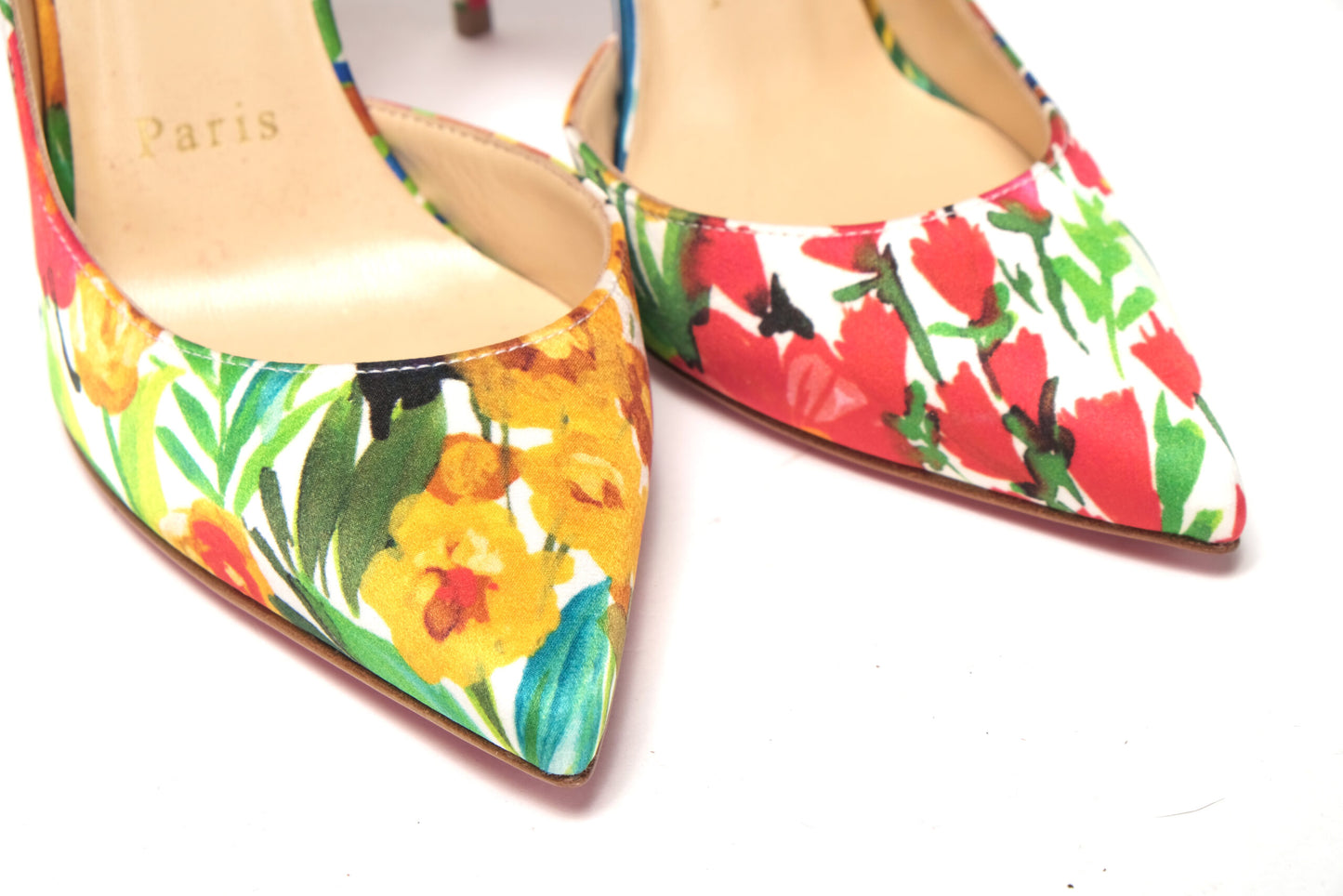 Multicolor Blume gedruckt High Heels Pumps Schuhe