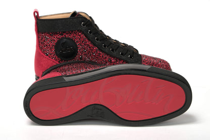 Rot Schwarz Louis Junior Spikes Sneaker Schuhe
