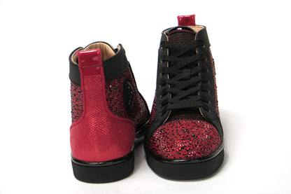 Rot Schwarz Louis Junior Spikes Sneaker Schuhe