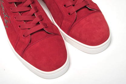 Loubi Rote Version Marine Louis Strass Flache Schuhe