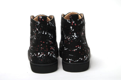 Schwarz/Schwarz Gun Lou Spikes Orlato Flache Schuhe