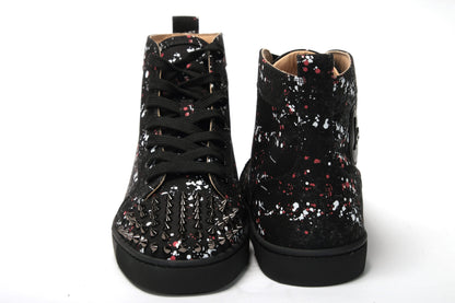 Schwarz/Schwarz Gun Lou Spikes Orlato Flache Schuhe