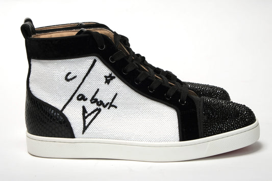 Weiß/Schwarz Version Dedilouis Flache Schuhe