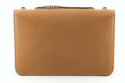 Beige Kalbsleder Dollar Umhängetasche