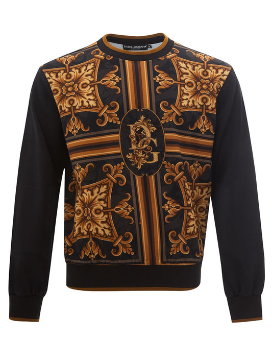 Sweatshirt aus Baumwolle mit bedruckter Frontplatte