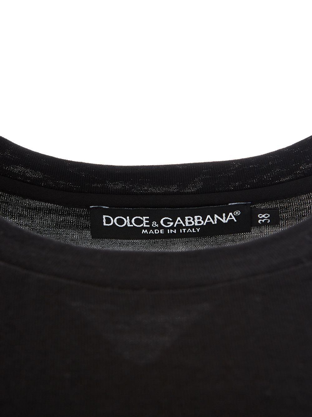 Schwarzes T-Shirt aus Wolle