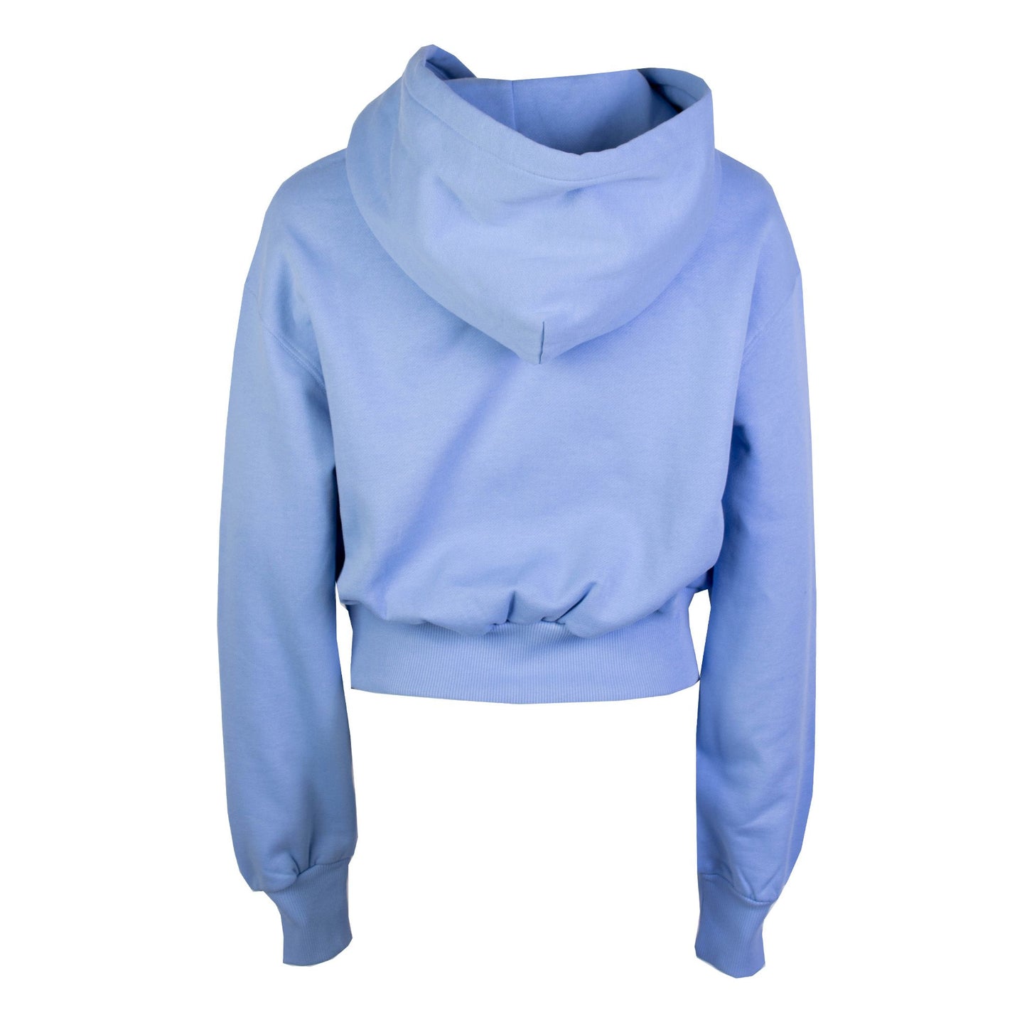 Hellblaues Sweatshirt in Kurzform aus Baumwolle