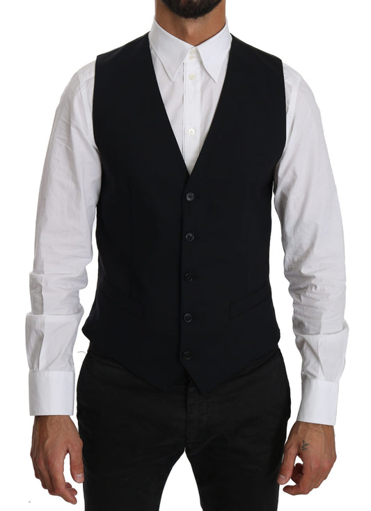 Blaue Wollweste Formal Gilet Vest
