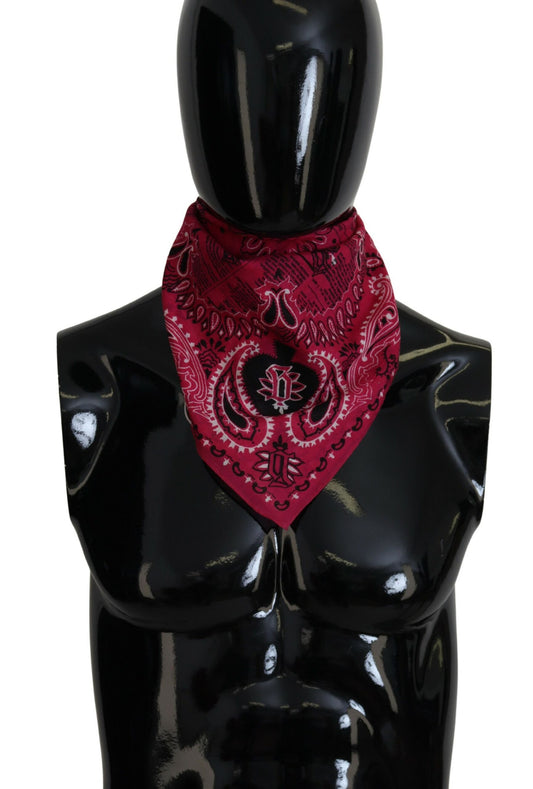 Rosa Bandana Wrap Foulard Quadratisches Taschentuch Halstuch