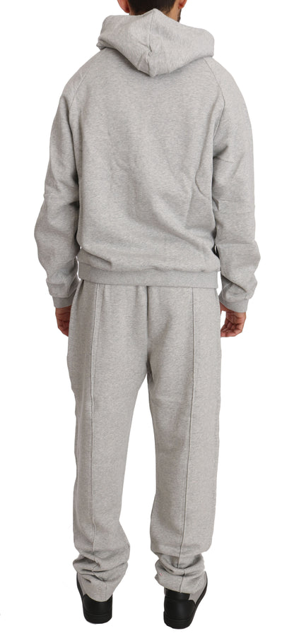 Graues Baumwollpullover-Hosen-Trainingsanzug-Set