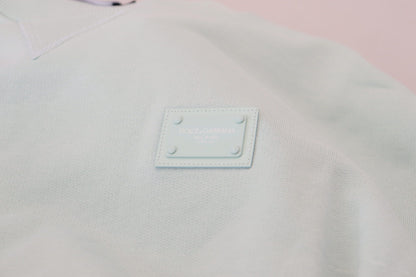 Mintgrüner Logo-Pullover mit Rundhalsausschnitt