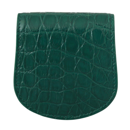 Grüne exotische Häute Kondom Fall Halter Brieftasche