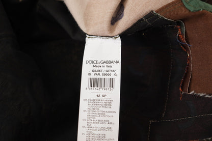 Multicolor Button Down Patchwork Hemd