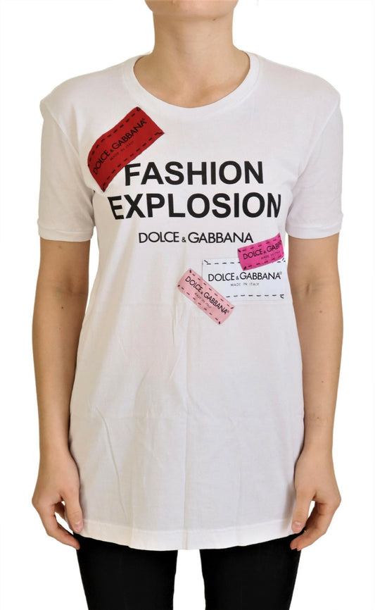 Weißes Baumwolltop Modeexplosion T-shirt